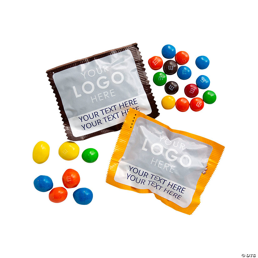 Bulk 96 Pc. Custom Full-Color Logo & Text M&M&#8217;s<sup>&#174;</sup> Milk Chocolate & Peanut Fun Size Assortment Image Thumbnail