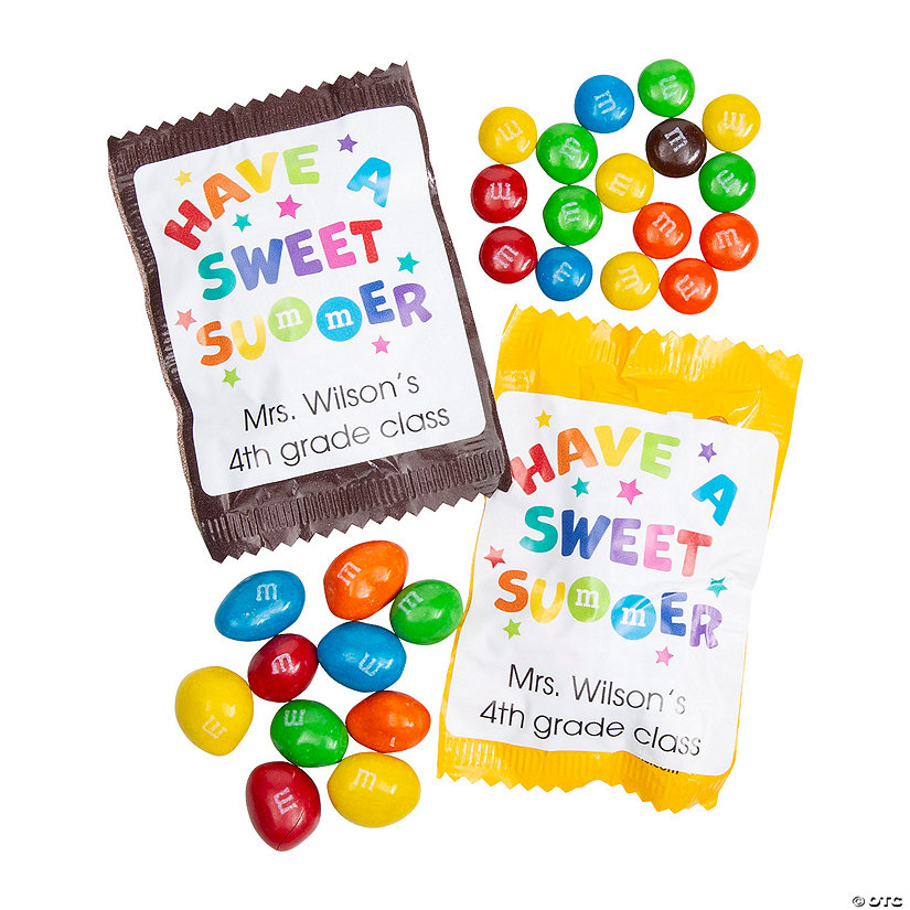 Bulk 96 Pc. Personalized End of School Year M&M&#8217;s<sup>&#174;</sup> Milk Chocolate & Peanut Fun Size Assortment    Image Thumbnail