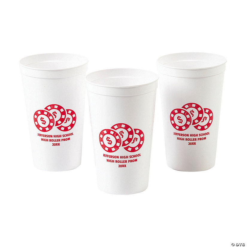 Bulk Personalized Casino Plastic Cups 50 Ct. Oriental Trading