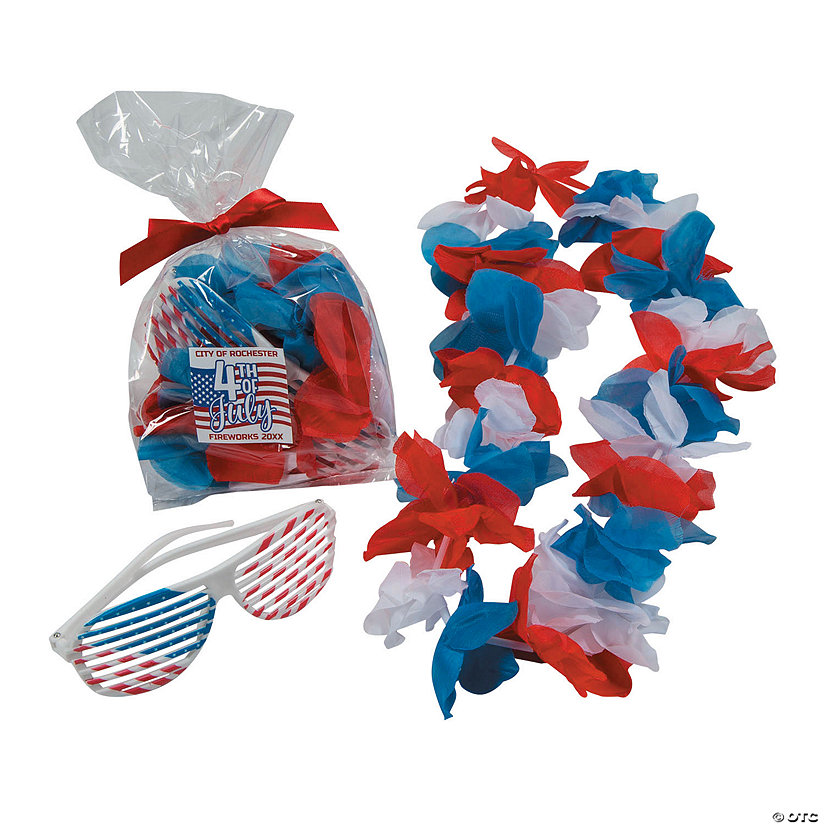 Bulk Personalized Patriotic Party Favor Kit for 48 Image Thumbnail