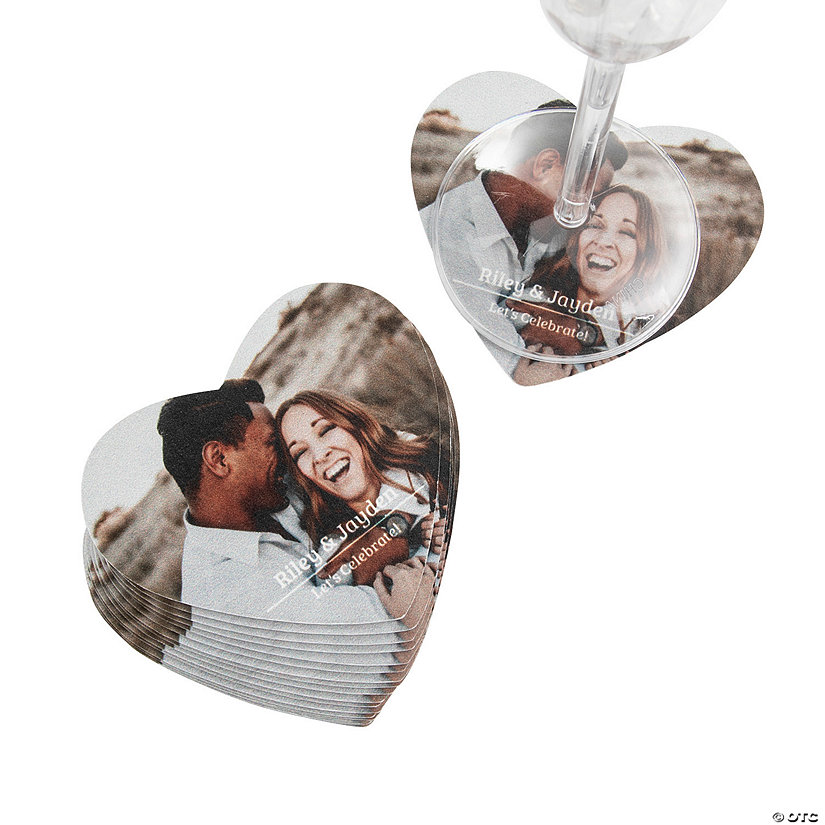 Bulk Personalized Photo Heart Shaped Coasters Image