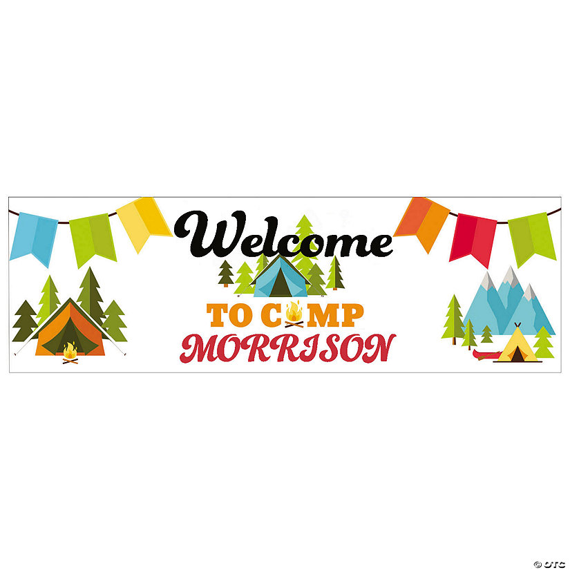Camp Adventure Party Custom Banner Medium Oriental Trading