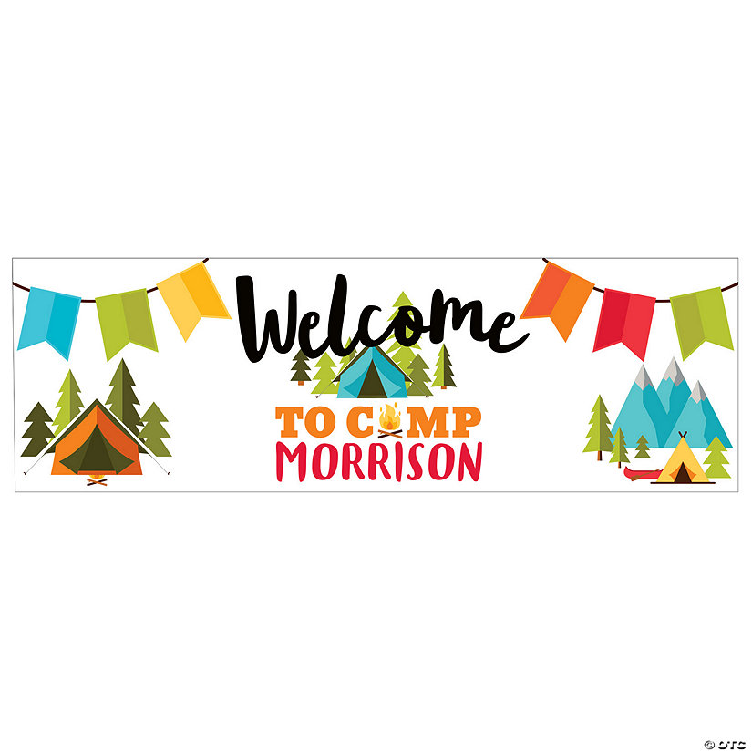 Camp Adventure Party Custom Banner Small Oriental Trading