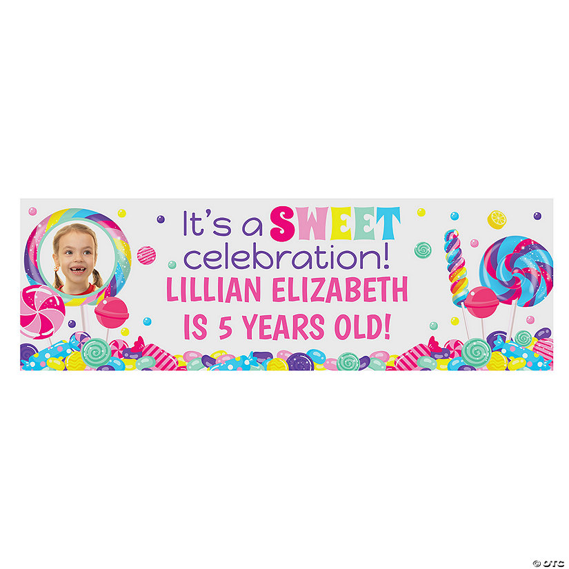 Candy Party Custom Photo Banner - Medium Image Thumbnail