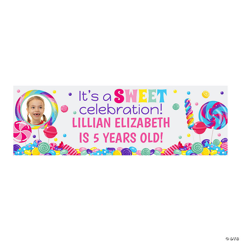 Candy Party Custom Photo Banner - Small Image Thumbnail