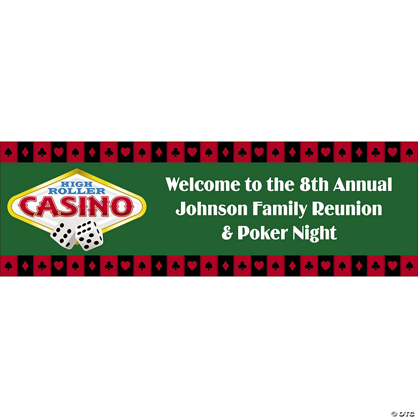 Casino & Poker Night Party Custom Banner - Medium Image Thumbnail