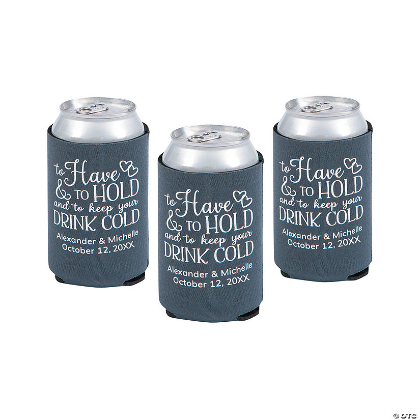Charcoal Personalized Premium to Have & to Hold Can Coolers - 48 Pc. Image Thumbnail