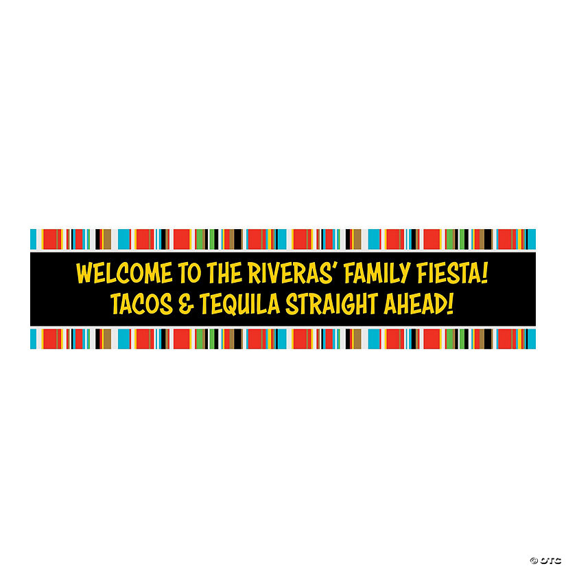 Colorful Border Fiesta Custom Banner - Small Image Thumbnail
