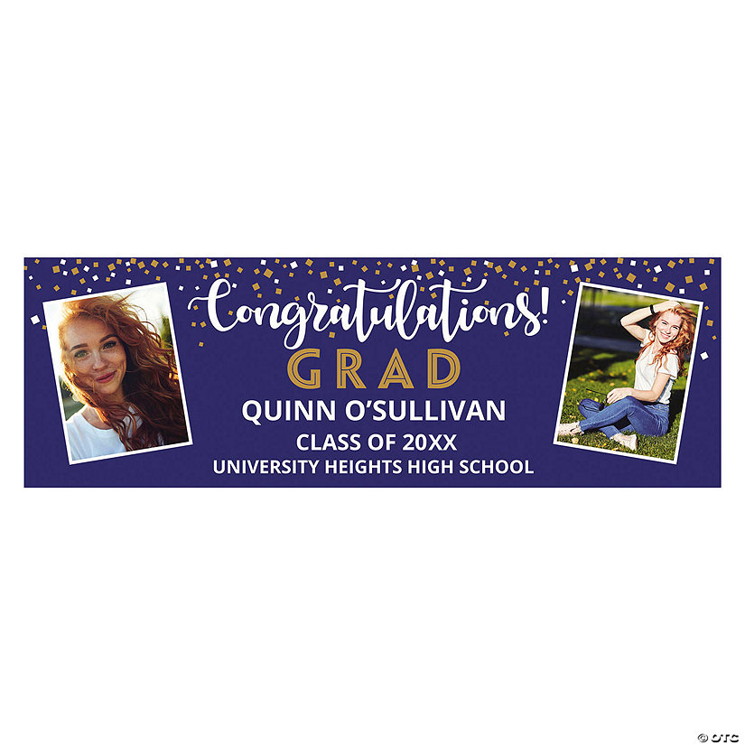 Congratulations Grad Photo Custom Banner - Large Image Thumbnail