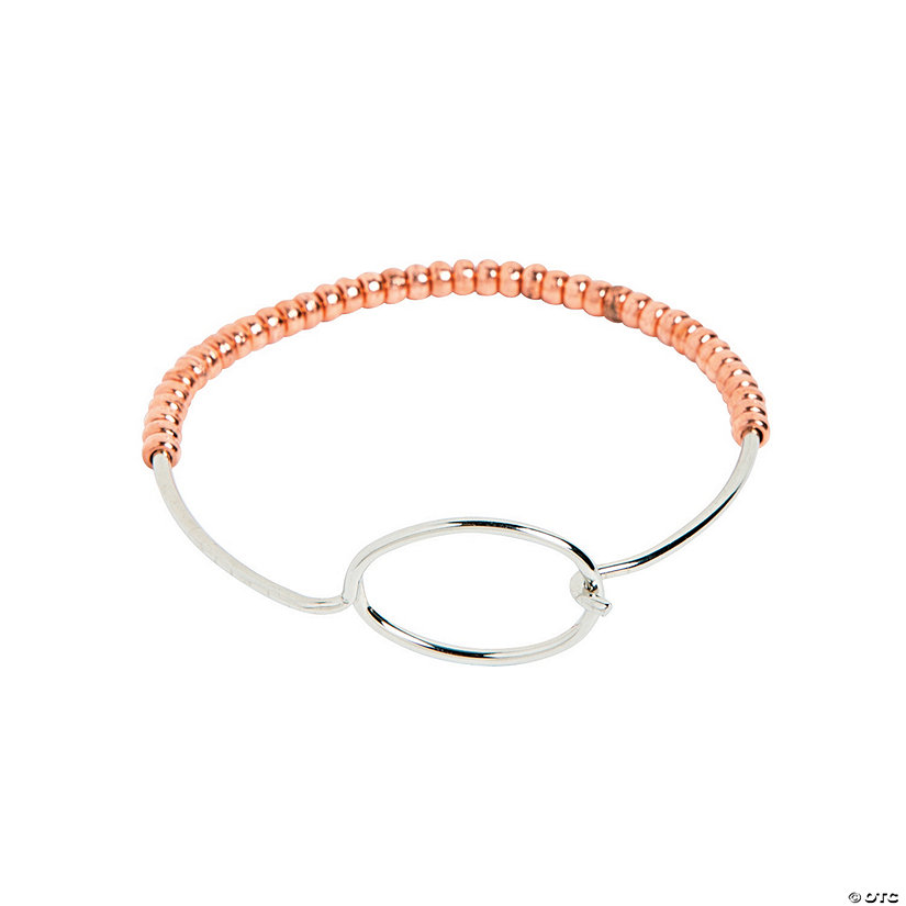 Copper Beaded Silver Loop Bracelet Idea Image