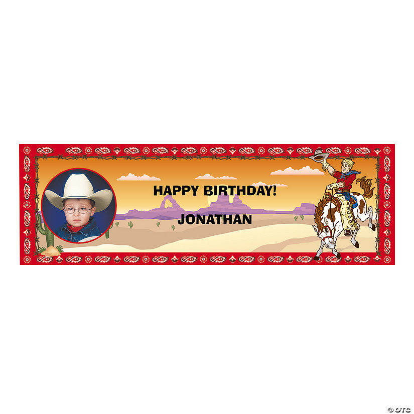Cowboy Party Photo Custom Banner - Medium Image Thumbnail