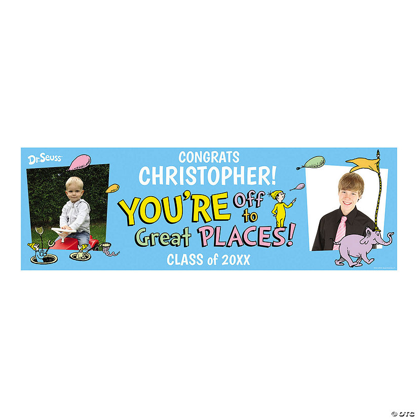 Custom Dr. Seuss&#8482; Oh, the Places You&#8217;ll Go Vinyl Banner - Large Image Thumbnail
