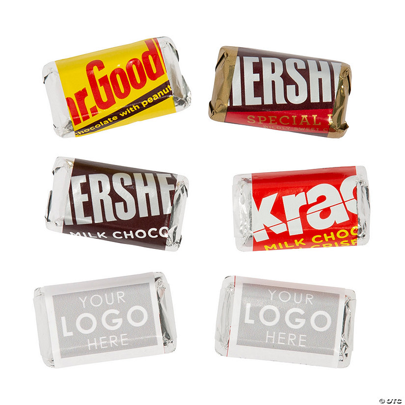 Custom FullColor Logo Mini Candy Bar Labels 12 Pc. Oriental Trading