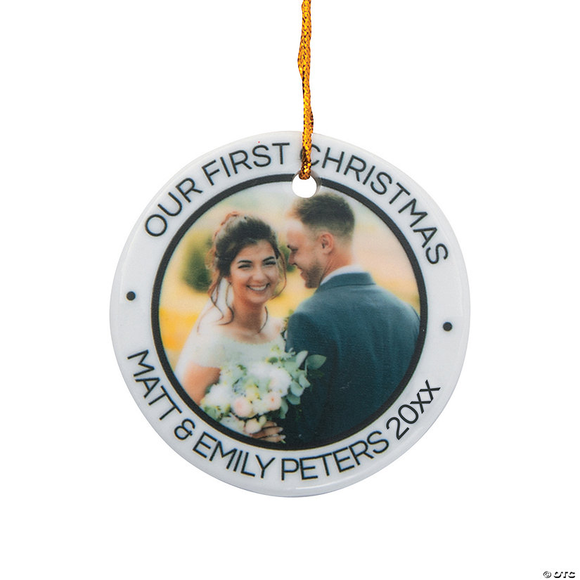 Custom Photo First Christmas Together Ceramic Ornament Image Thumbnail