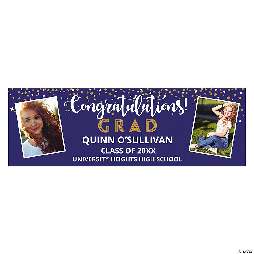 Custom Photo Graduation Congratulations Grad Banner - Large | Oriental ...