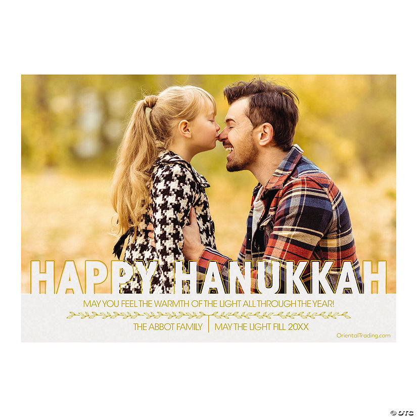 Custom Photo Happy Hanukkah Cards - 25 Pc. Image