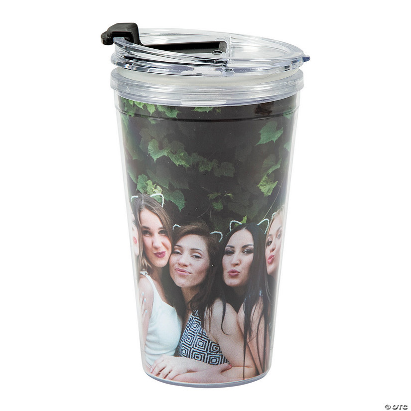 Custom Photo Plastic Travel Mug Oriental Trading