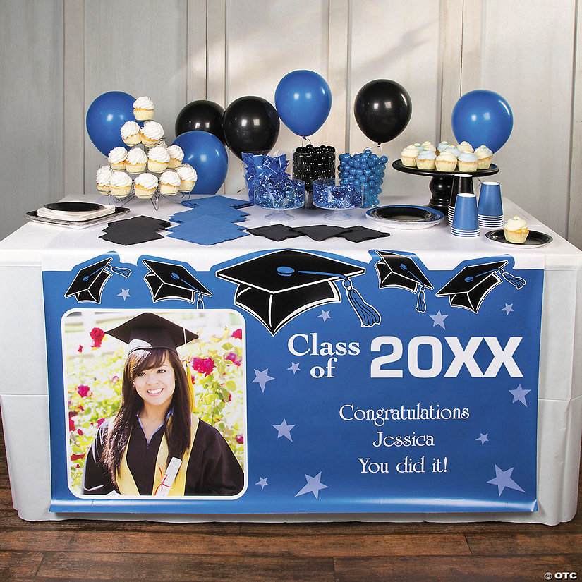 Custom Photo Vinyl Graduation Table Runner Oriental Trading