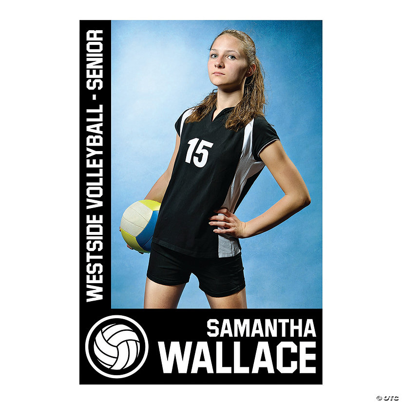 Custom Photo Volleyball Poster Wall Cling Oriental Trading