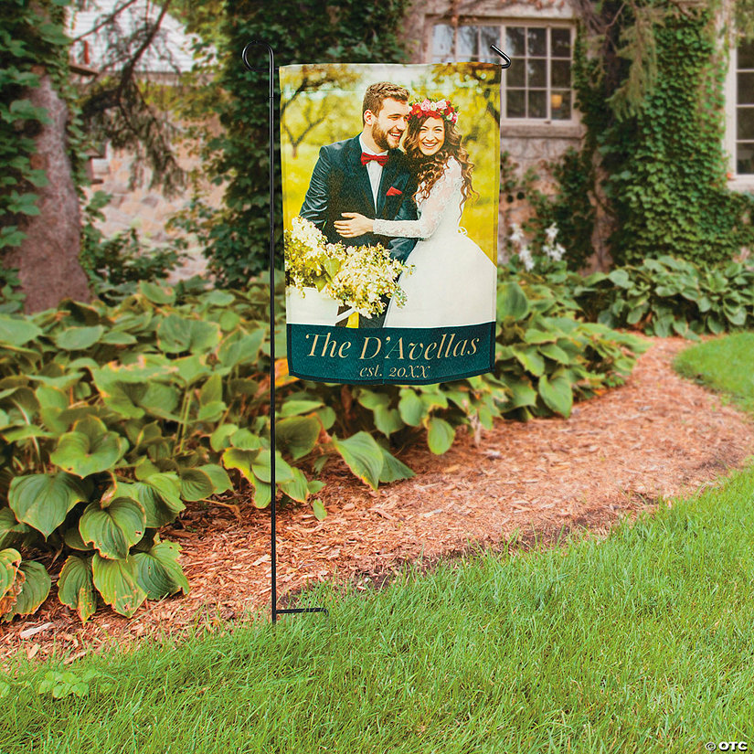Custom Photo Wedding Garden Flag Image Thumbnail
