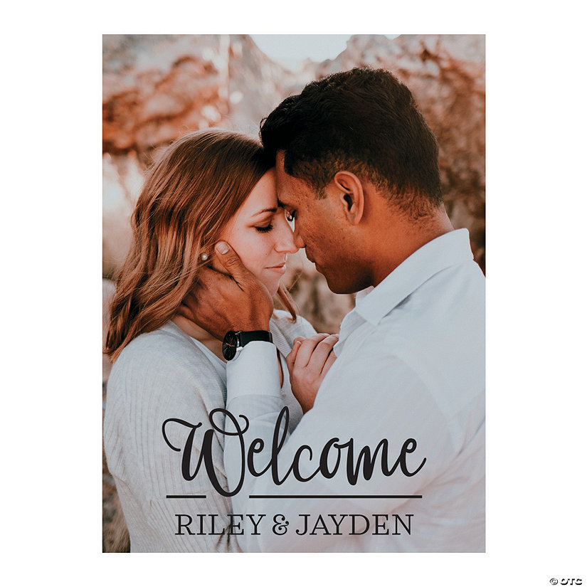 Custom Photo Wedding Welcome Sign Image