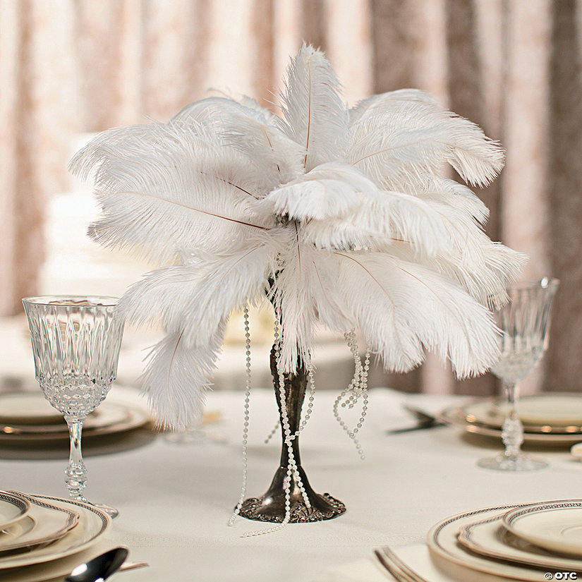 Light up Vase Ostrich Feather Centerpiece for Weddings/birthday