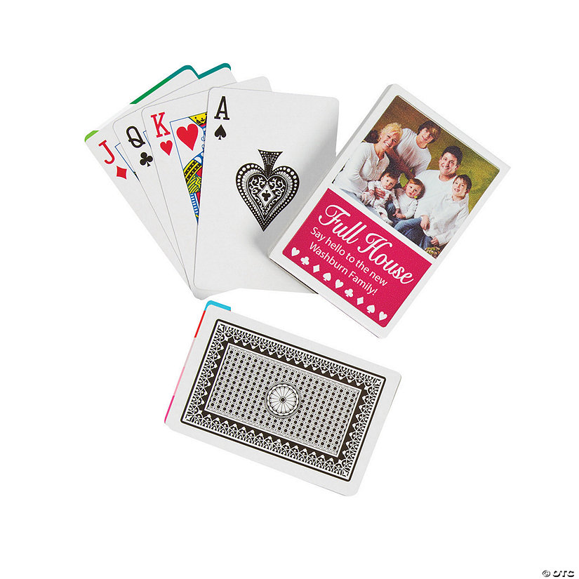 Full House Playing Cards with Custom Photo Box - 12 Pc. Image Thumbnail