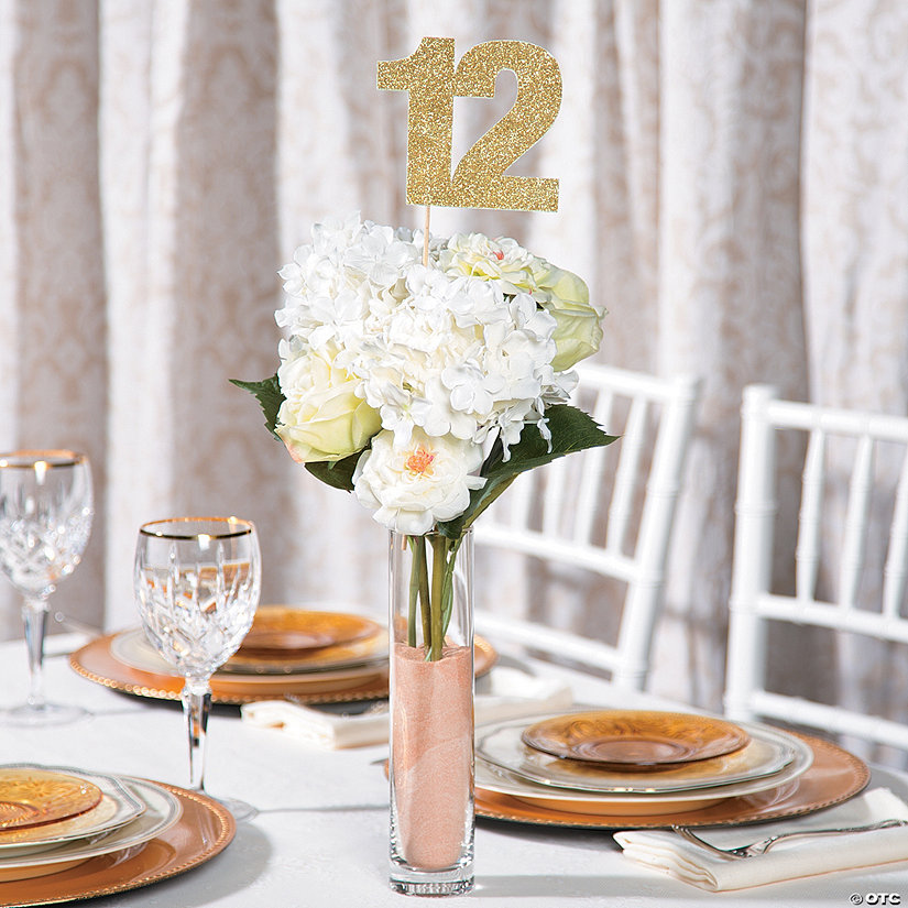 Glitter Number Centerpiece Idea Oriental Trading