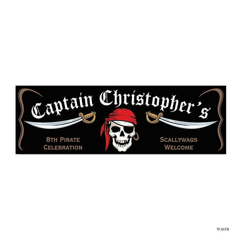 Grinning Pirate Custom Banner - Medium Image
