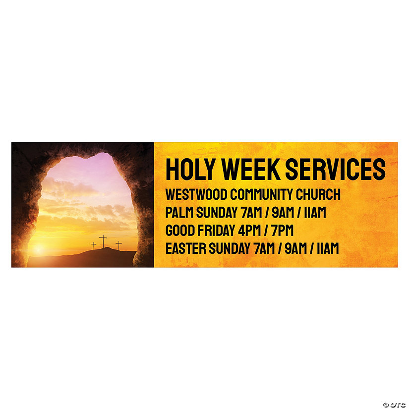 Holy Week Easter Custom Banner - Large Image Thumbnail