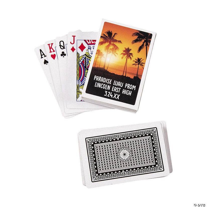 Island Luau Playing Cards with Personalized Box - 12 Pc. Image Thumbnail