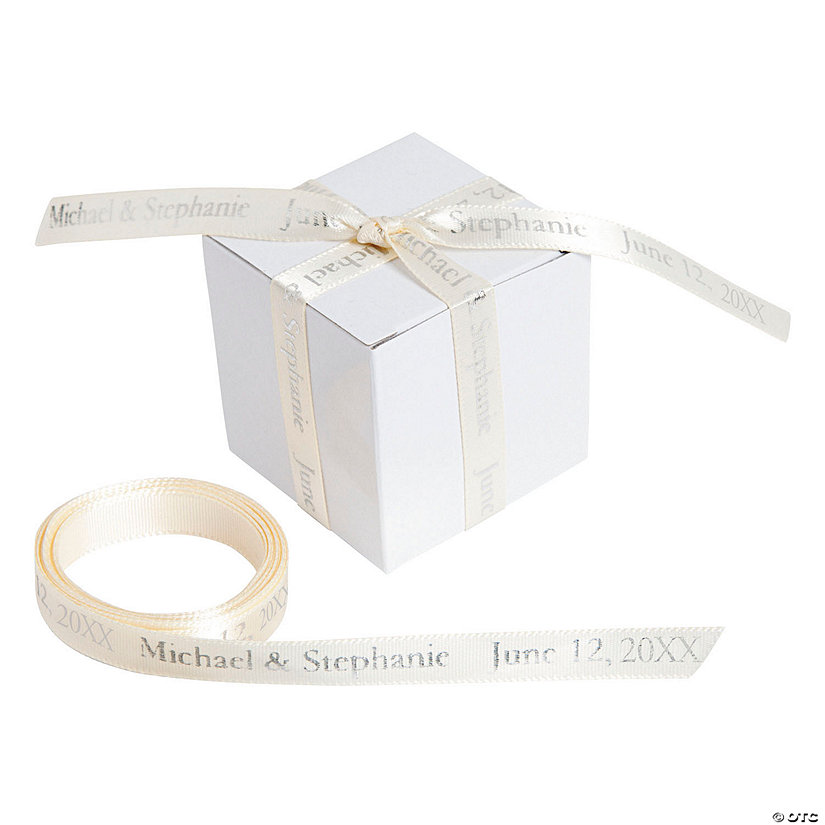 Ivory Personalized Ribbon 3/8" Oriental Trading