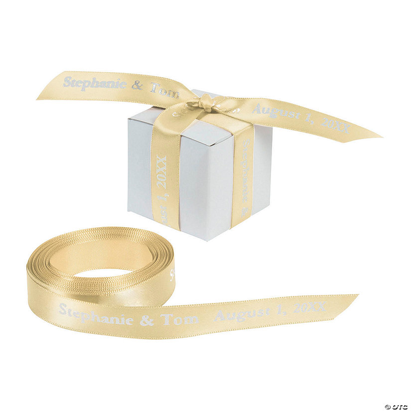 Ivory Personalized Ribbon 5/8" Oriental Trading