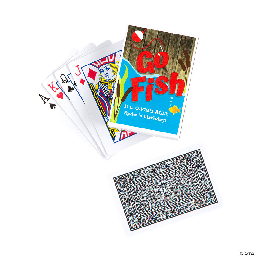 Little Fisherman Playing Cards with Personalized Box - 12 Pc. Image Thumbnail