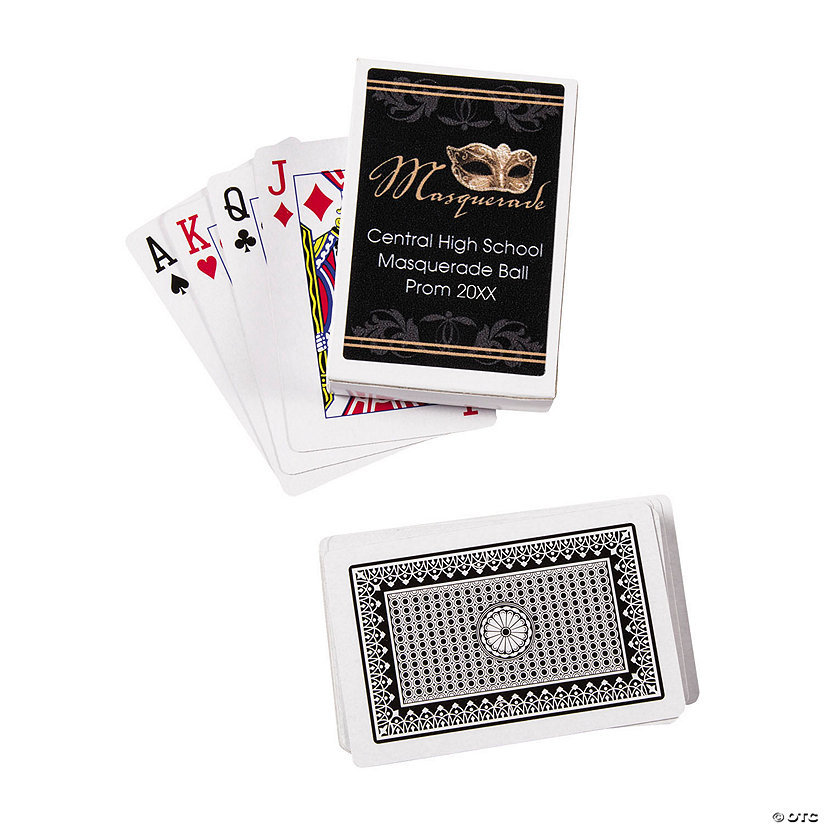 Masquerade Ball Playing Cards with Personalized Box - 12 Pc. Image Thumbnail