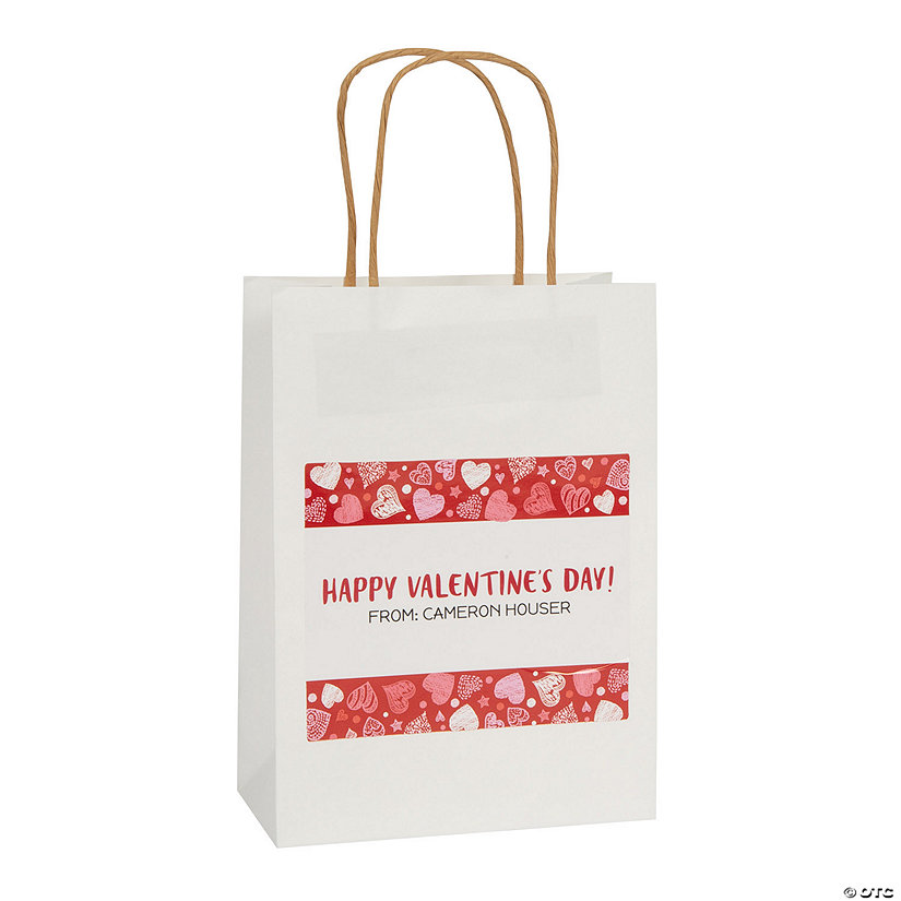 Medium Personalized Valentine’s Day Gift Bags – 12 Pc. | Oriental Trading
