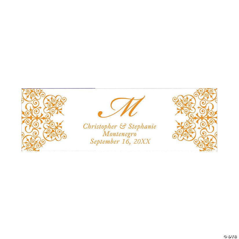 Monogram Script Wedding Custom Banner - Medium Image