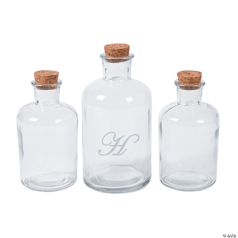 Monogrammed Corked Bottle Unity Set Oriental Trading