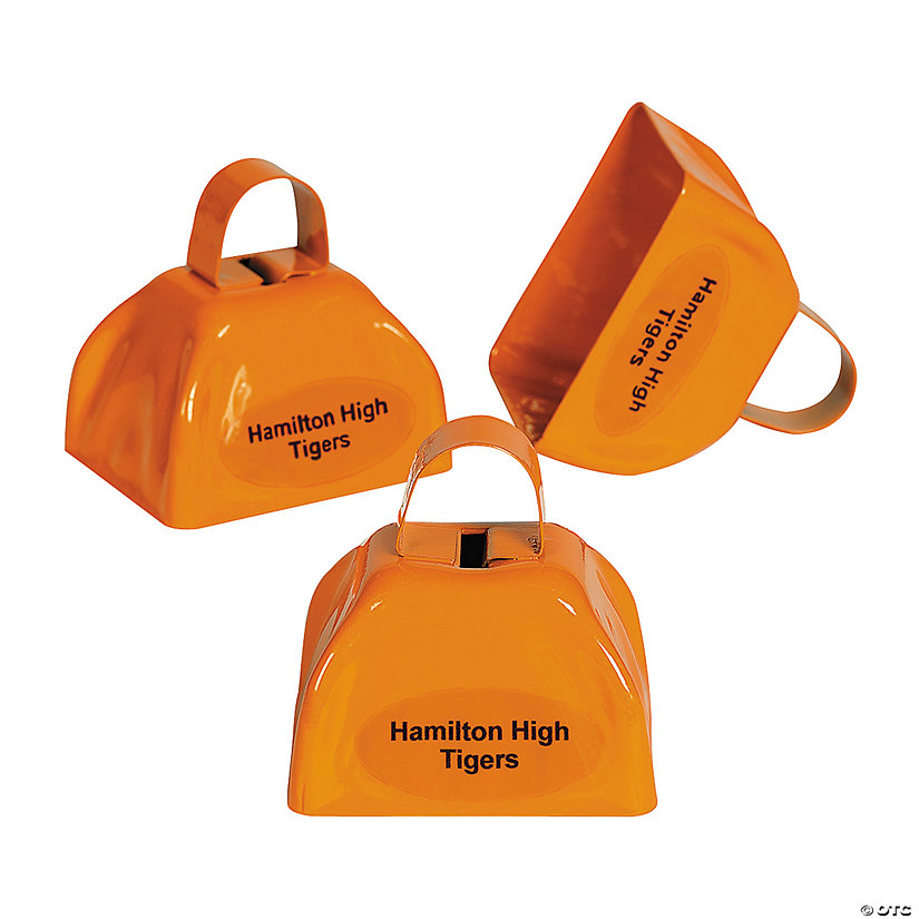 Orange Personalized Cowbells - 12 Pc. Image