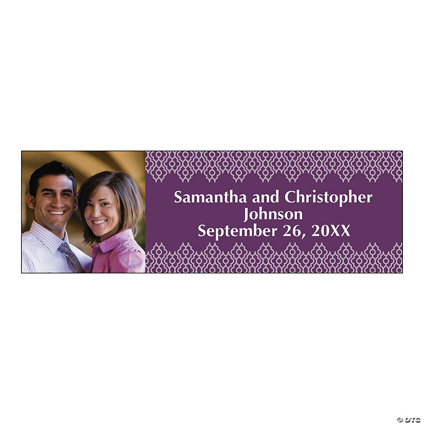 Ornate Pattern Wedding Photo Custom Banner - Small Image Thumbnail