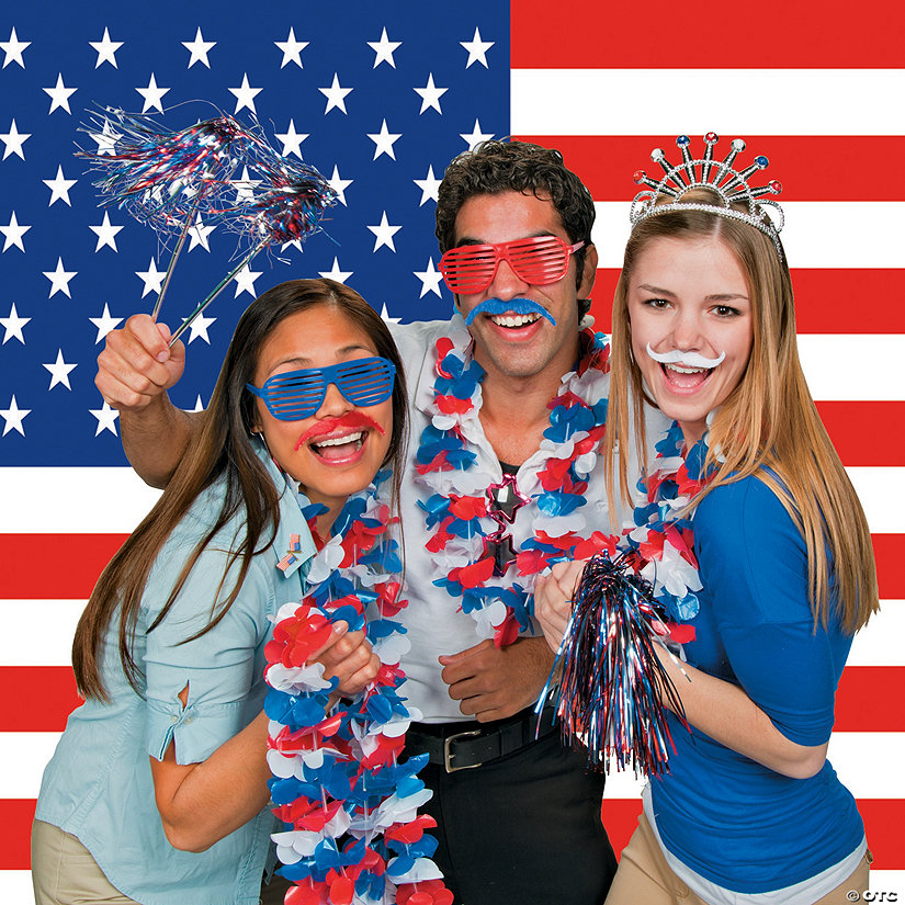 38PCS 4th of July Photo Booth Props Patriotic Party Props American Independence Day Party Decorations