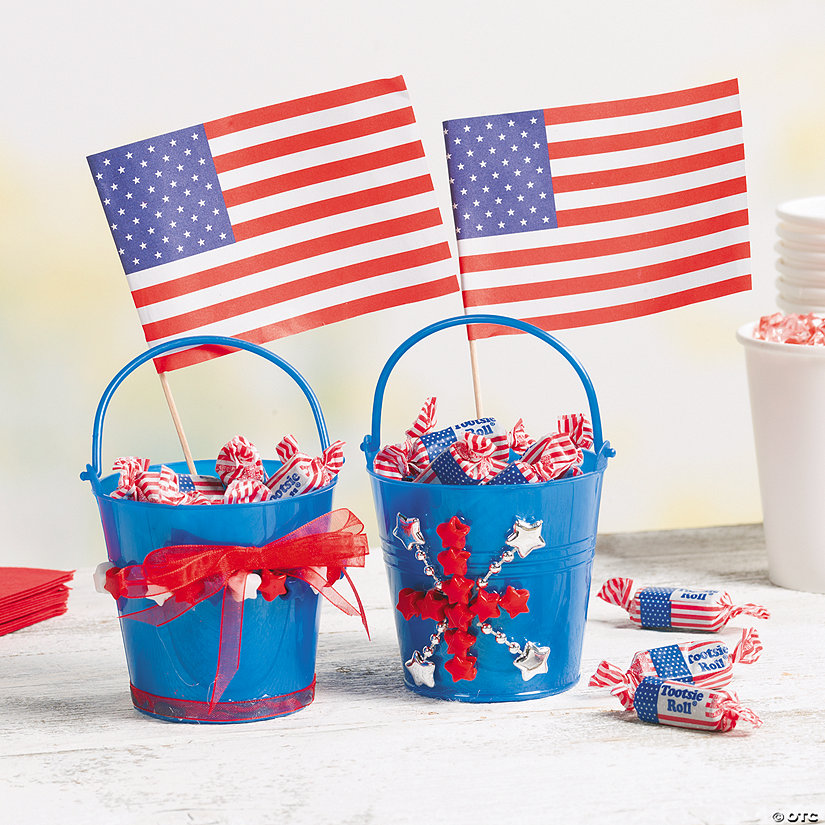 Patriotic Tin Pail Project Idea Oriental Trading