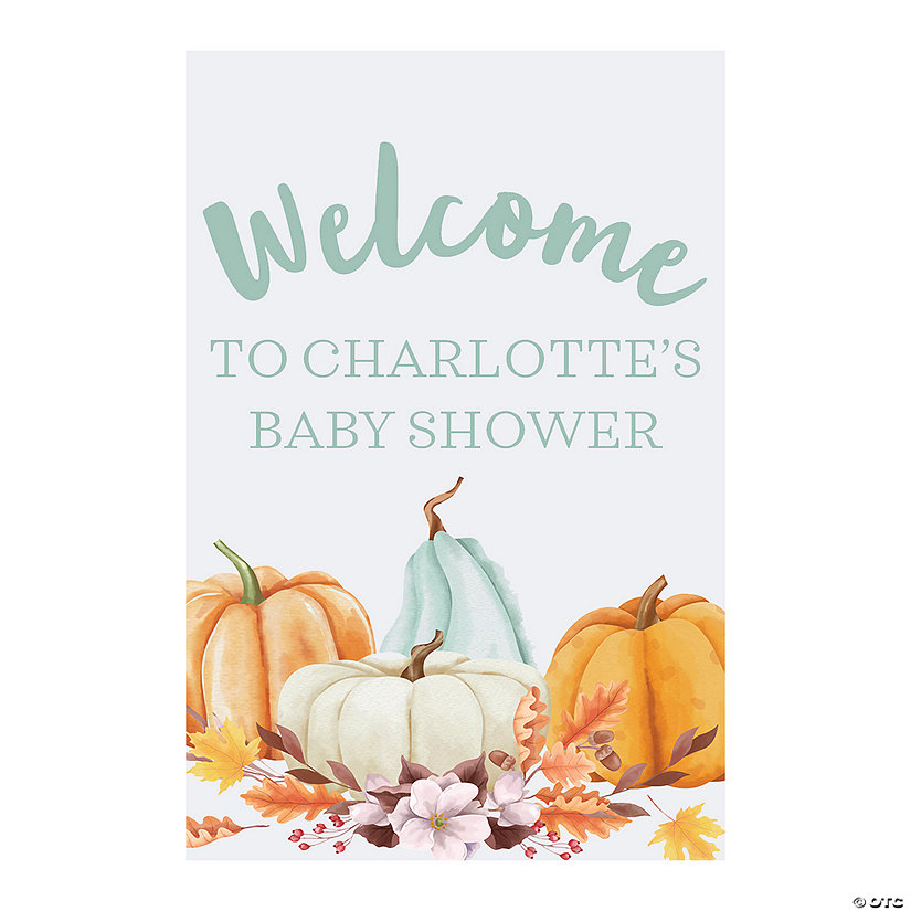 Personalized 17" x 23" Vertical Modern Pumpkin Yard Sign Image