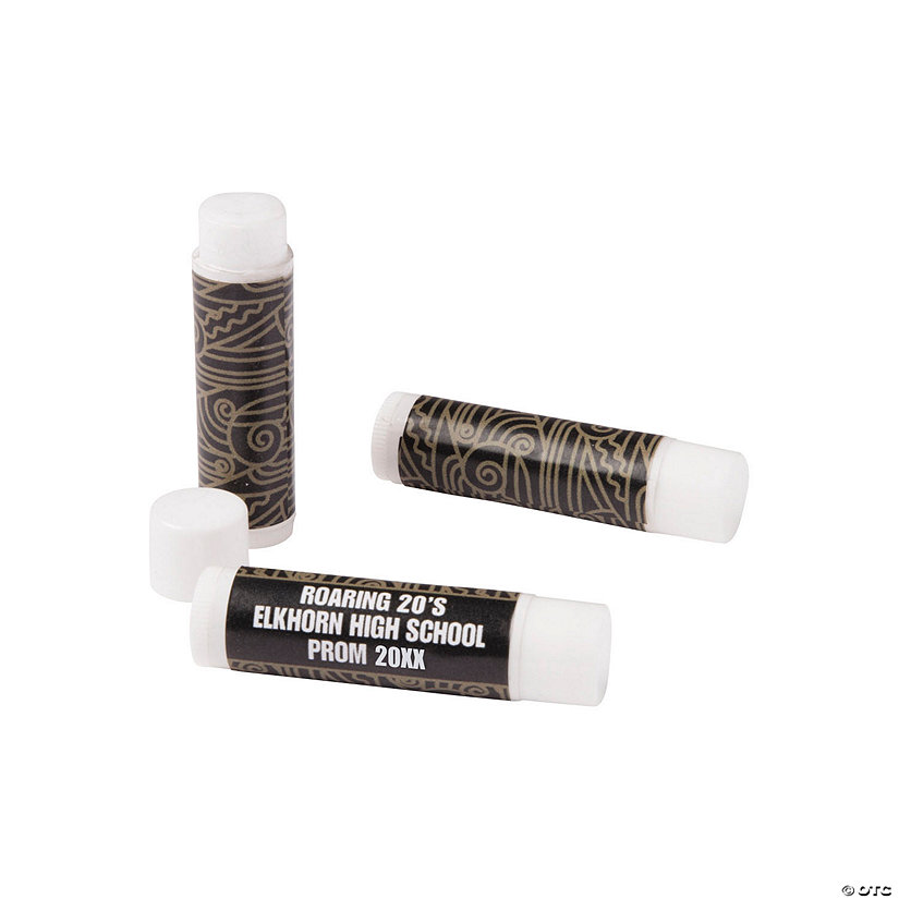 Personalized 1920s Lip Balm Covers - 12 Pc. Image
