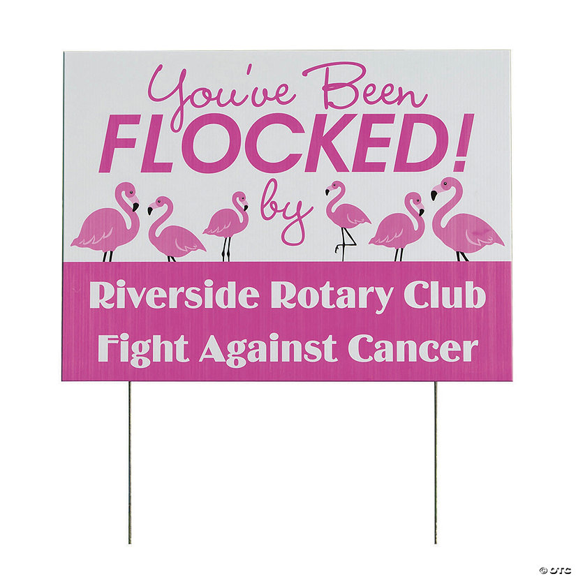 Personalized 22" x 16" You&#8217;ve Been Flocked Yard Sign Image Thumbnail