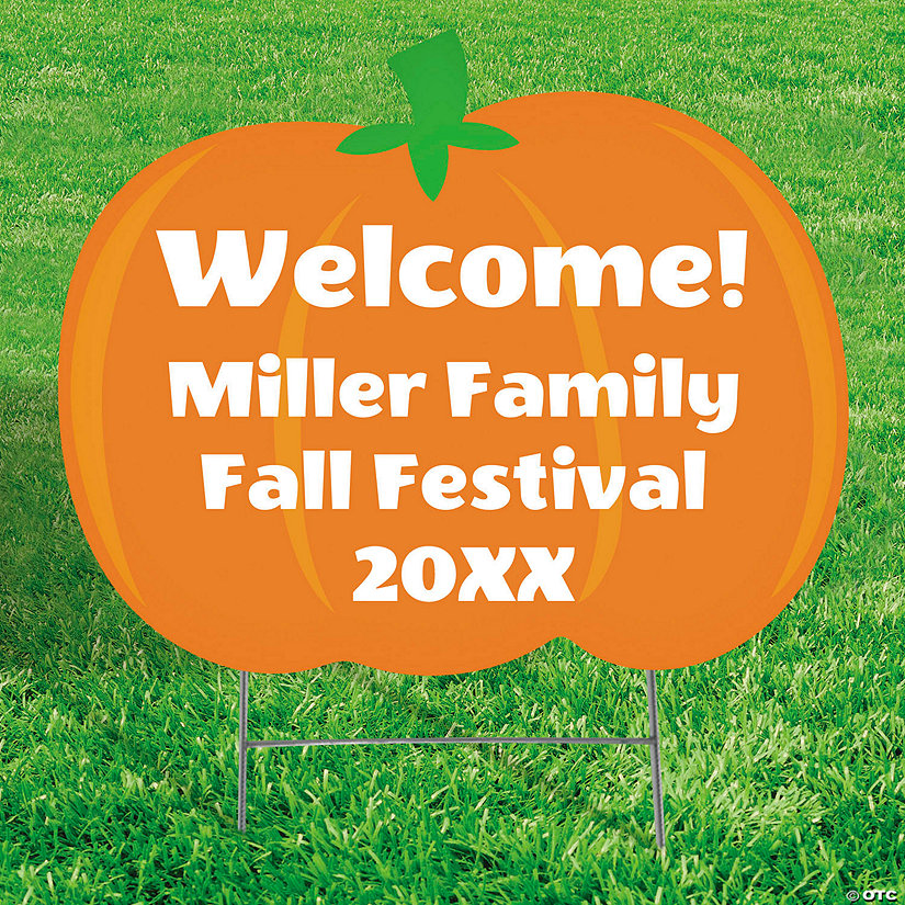 Personalized 22" x 18" Pumpkin Patch Yard Sign Image Thumbnail