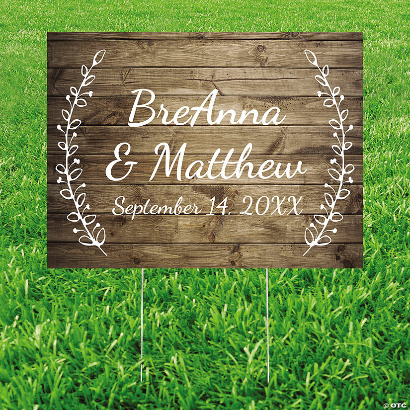 Personalized 22" x 18" Rustic Farmhouse Yard Sign Image
