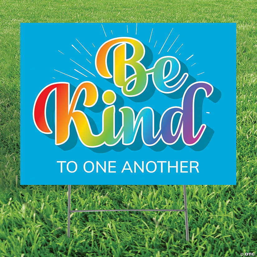 Personalized 24" x 16" Be Kind Yard Sign Image Thumbnail