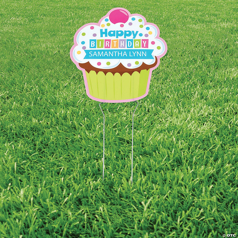 Personalized 24" x 16" Cupcake Sprinkles Yard Sign Image Thumbnail