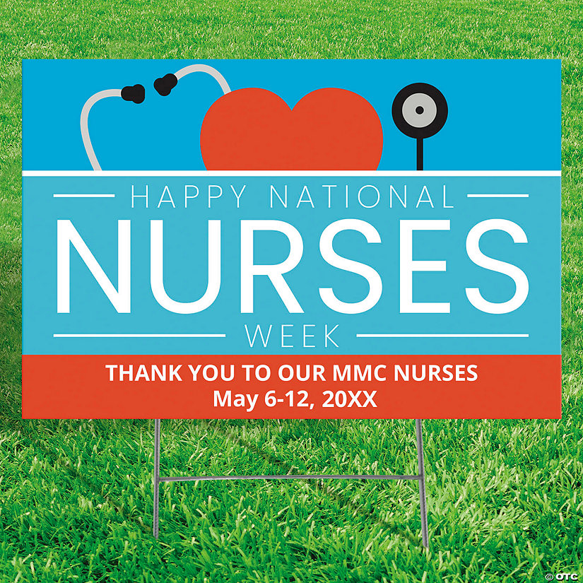 Personalized 24" x 16" Nurses Week Yard Sign Image